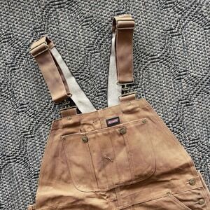 Dickies Overalls Men's 38 Brown Duck Canvas Workwear Outdoors